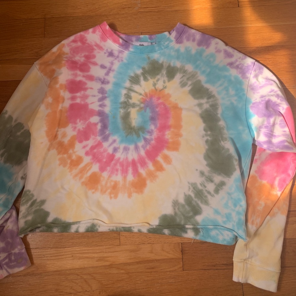 Ty dye Adika cropped crew
